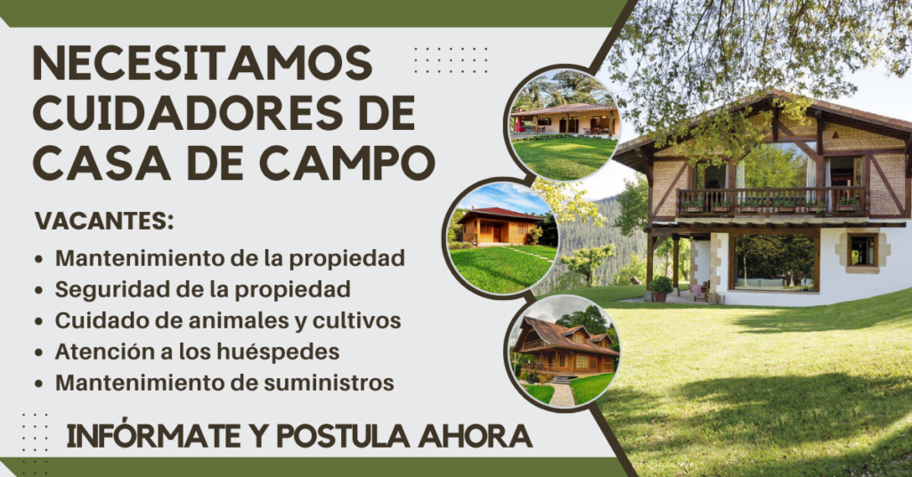 Convocatoria para Empleo: CUIDADO DE CASA