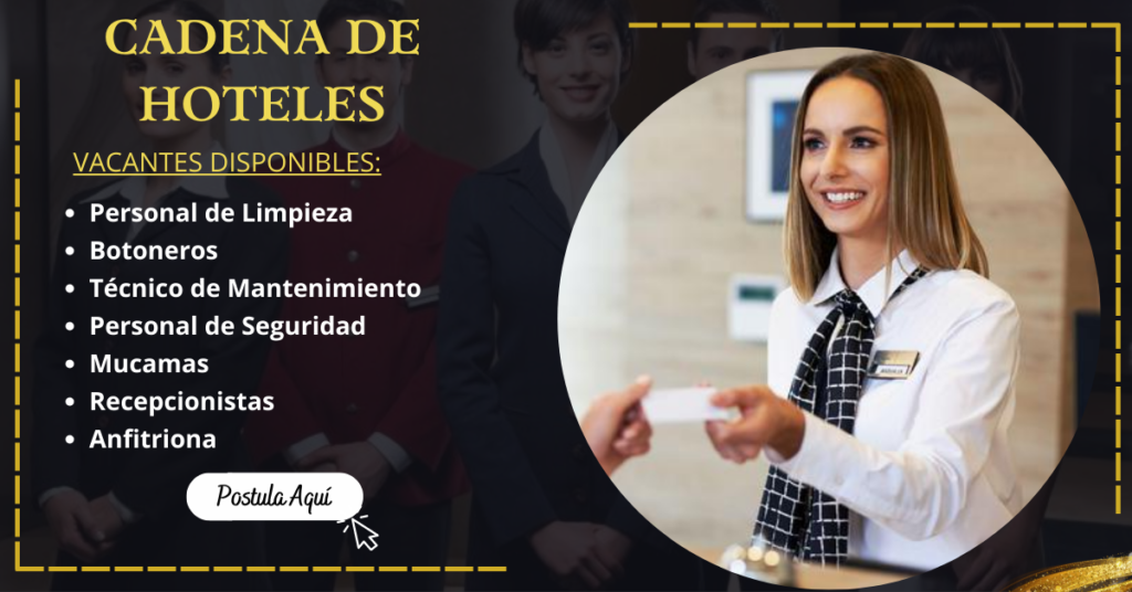 SE BUSCA PERSONAL PARA HOTELES